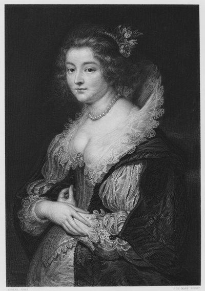 La esposa de Rubens, del cuadro en la Colección Real de Peter Paul after Rubens